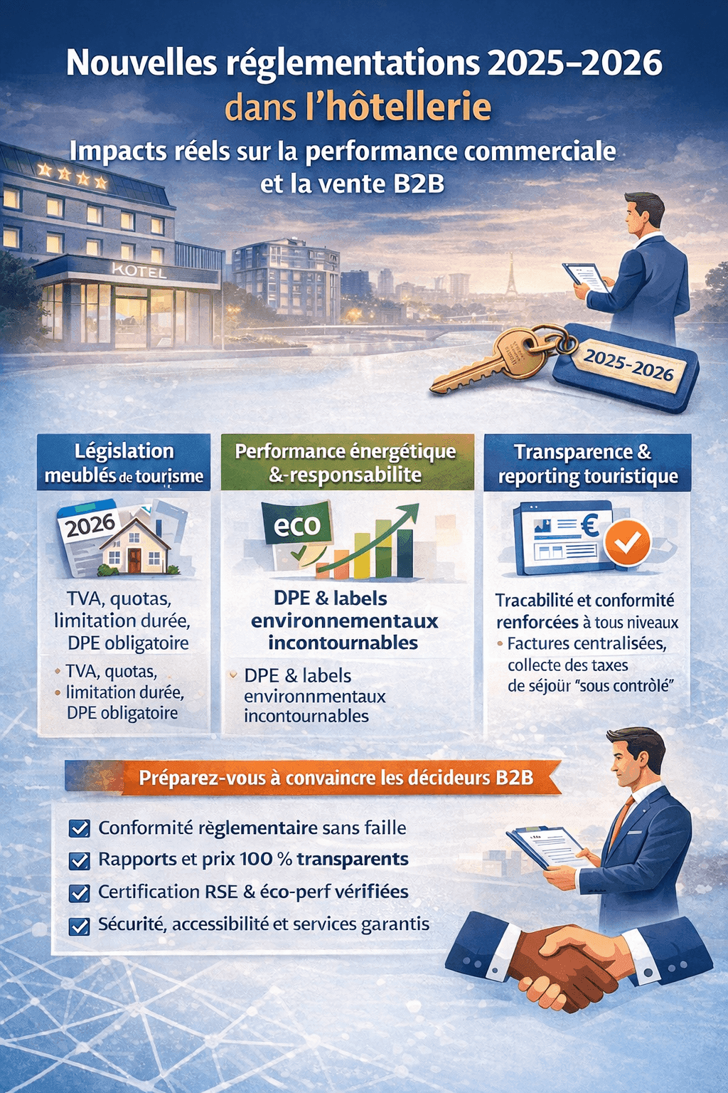Nouvelles réglementations 2025–2026 dans l’hôtellerie : impacts réels sur la performance commerciale